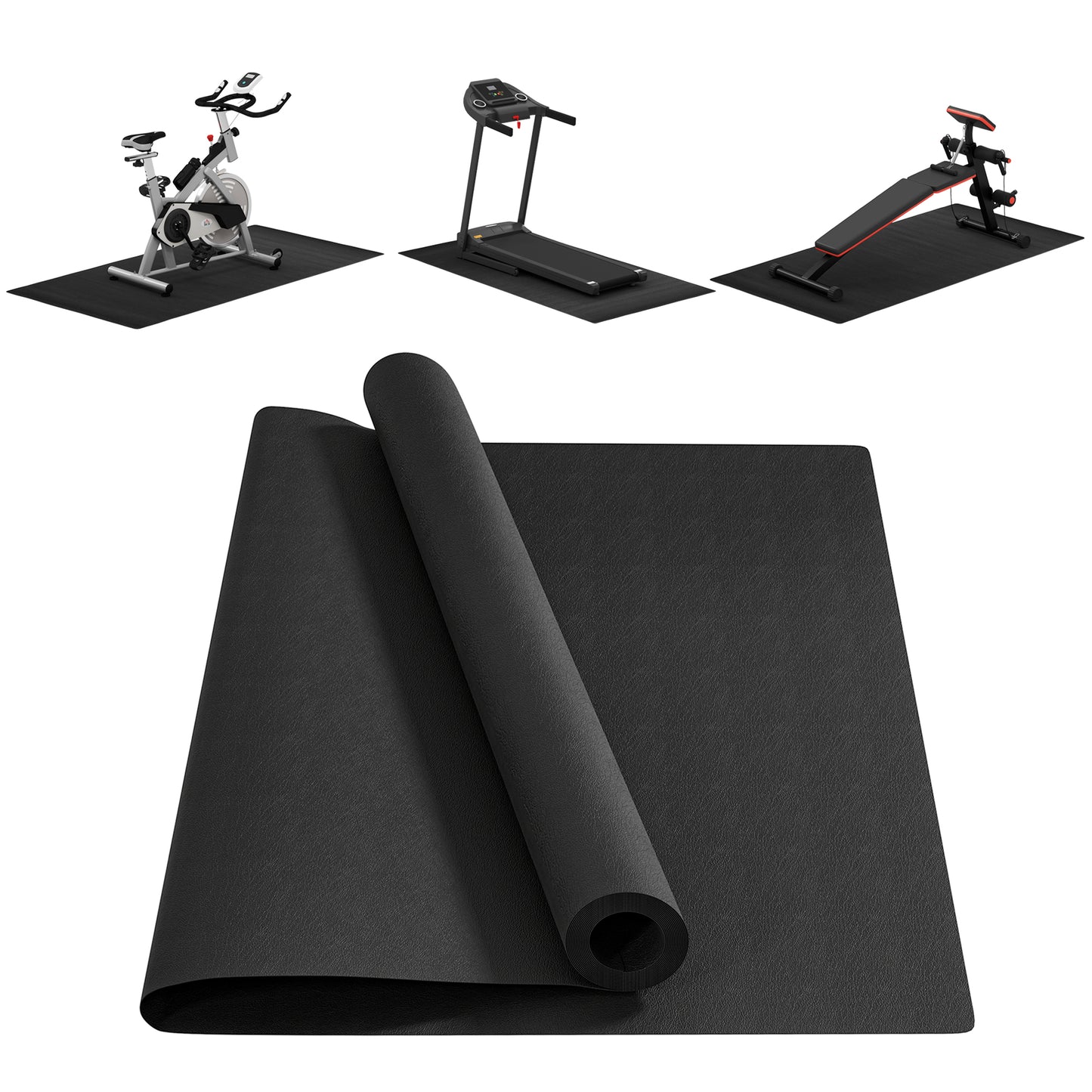 Equipment Mat 200 x 100 cm PVC – Anti-slip Gym Floor Protector
