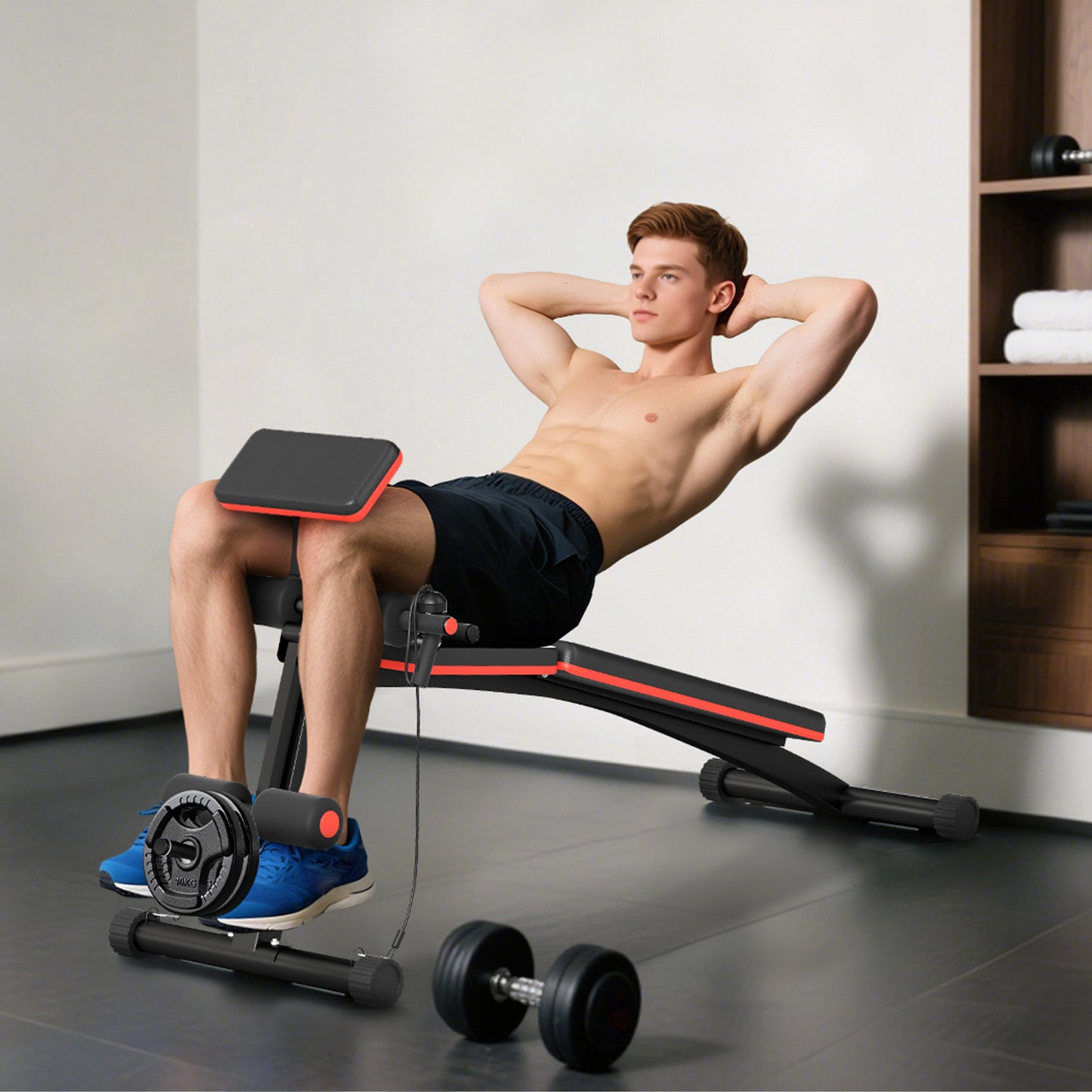 Foldable Dumbbell Bench with 7-Position Backrest & 120kg Capacity