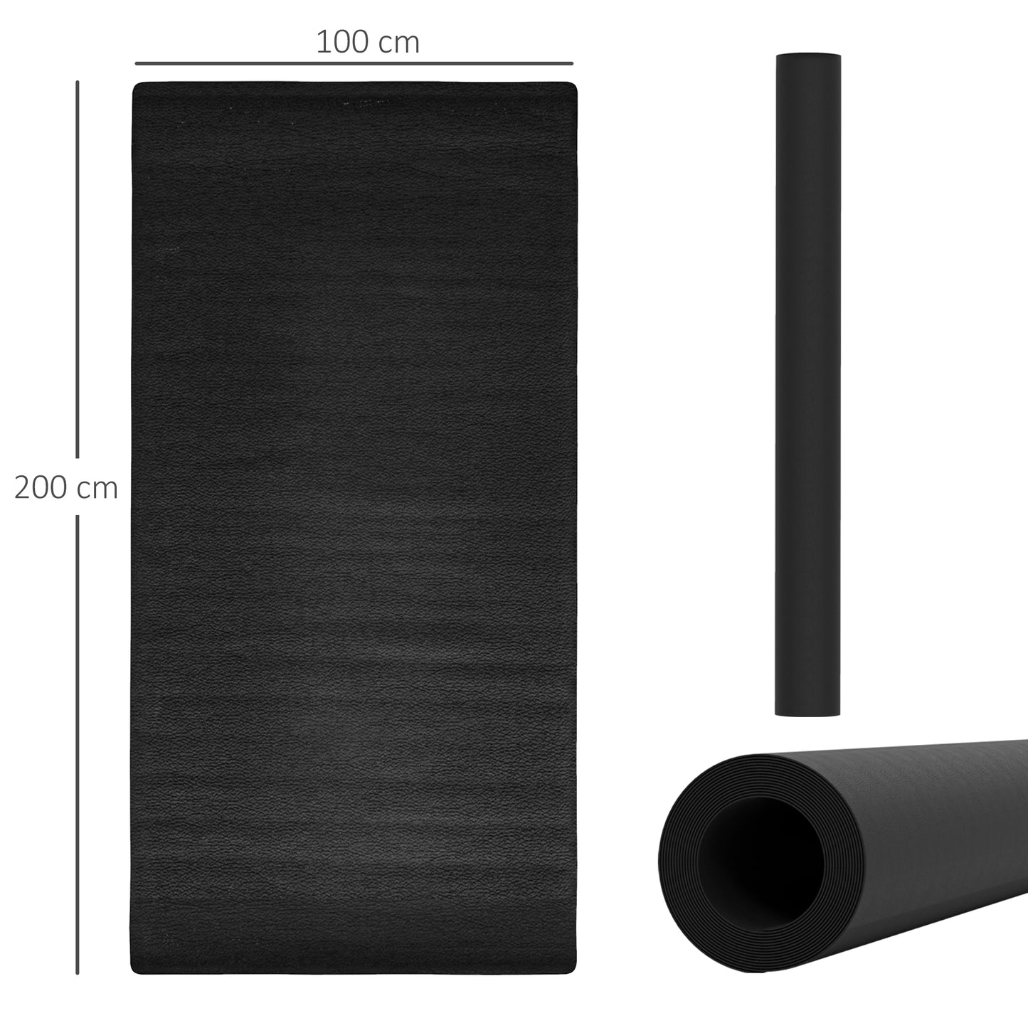 Equipment Mat 200 x 100 cm PVC – Anti-slip Gym Floor Protector
