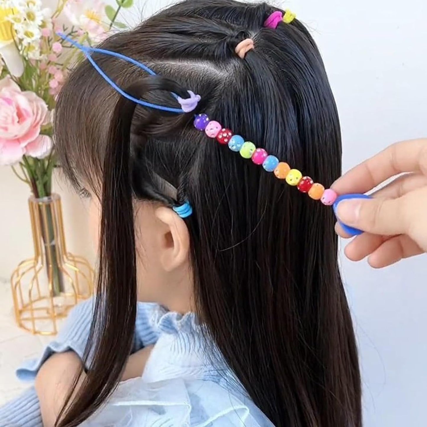 7Pcs Hair Braid Tool Set – Plastic Beader & Ponytail Maker