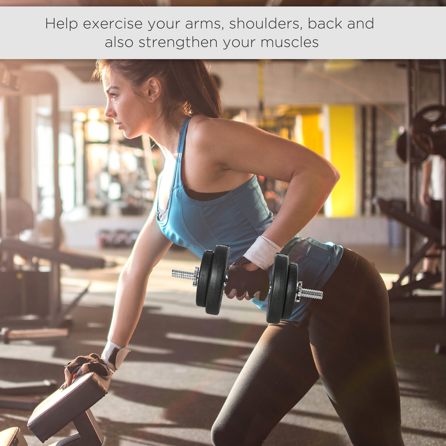 20kg Adjustable Dumbbell Set with 4x2.5kg & 4x1.5kg Weights