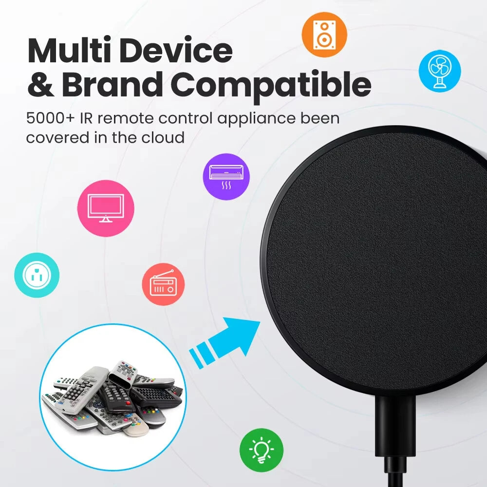 WiFi IR Remote Controller for TV/AC — Tuya/Smart Life, Alexa
