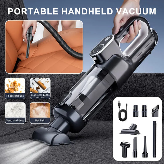 Cordless Handheld Vacuum Cleaner with Digital Display – 16000Pa 65W 5V