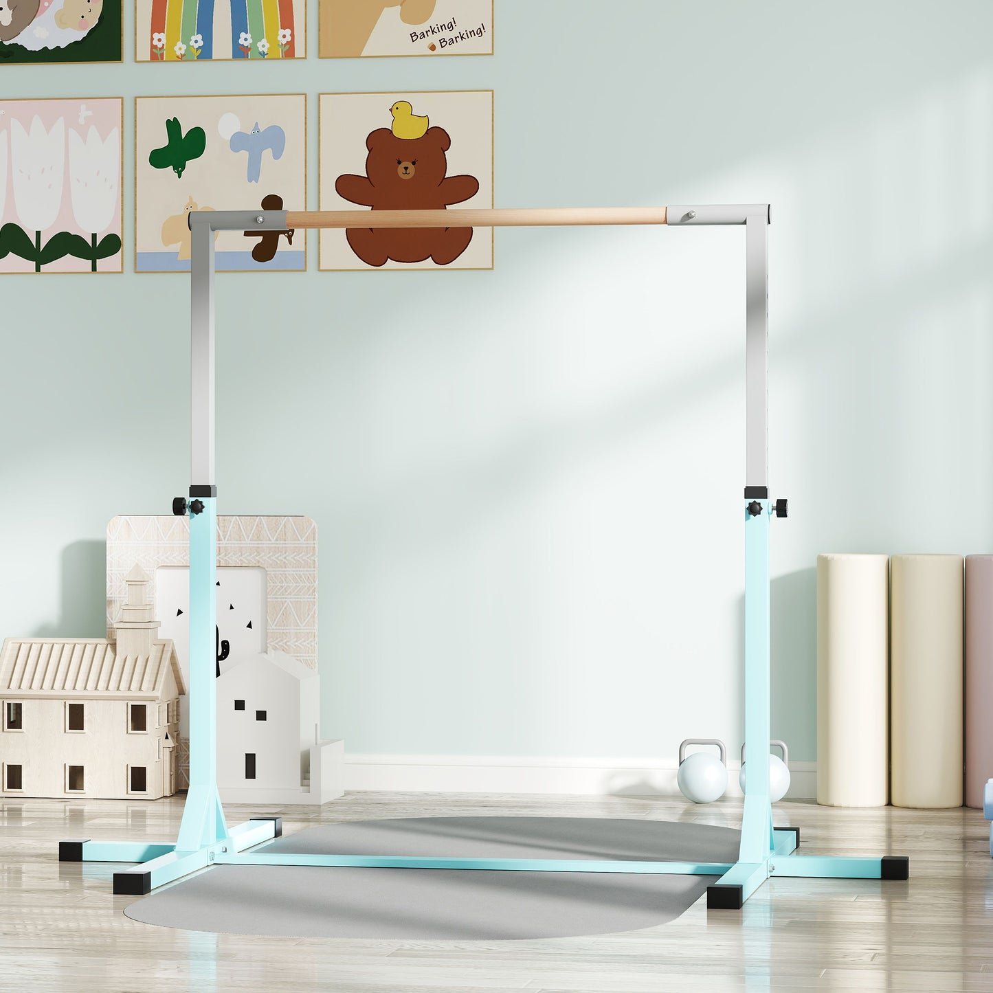 Height Adjustable Kids Gymnastics Bar – 13 Levels, 92–150 cm