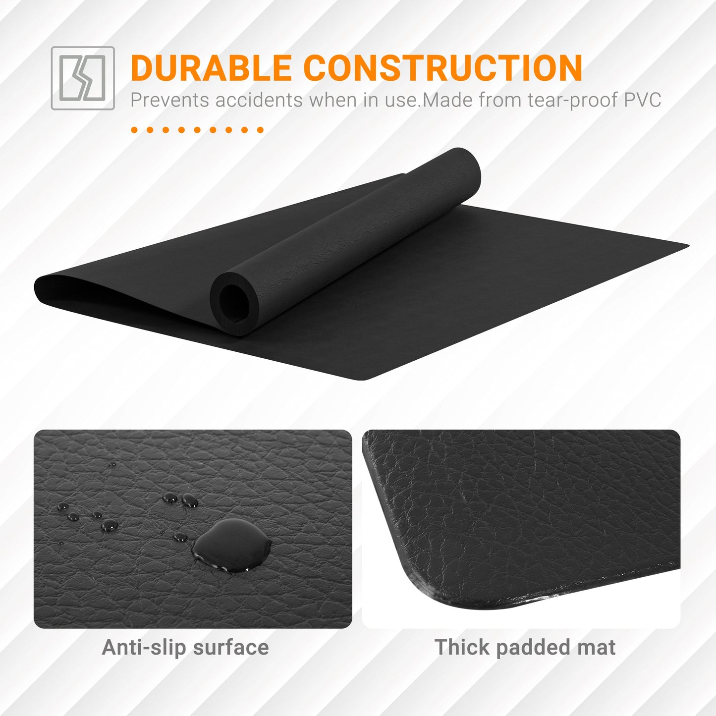 Equipment Mat 200 x 100 cm PVC – Anti-slip Gym Floor Protector