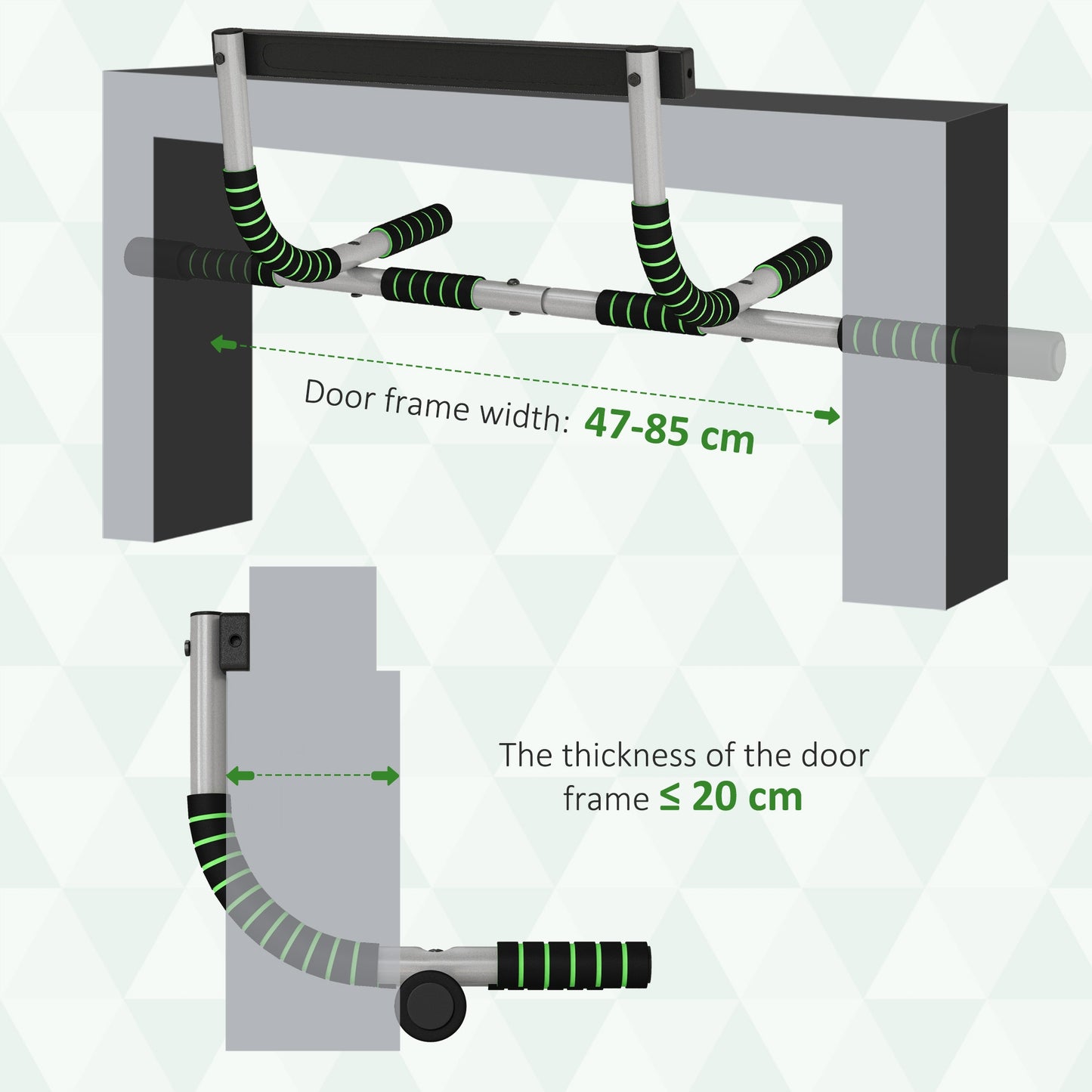 Doorway Pull Up Bar for Home Gym — Upper Body Workout, No Drilling