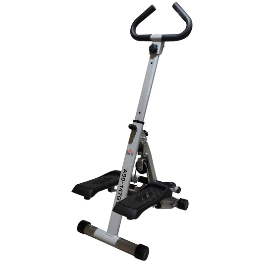 Foldable Stepper with Adjustable Handlebar & LCD Display