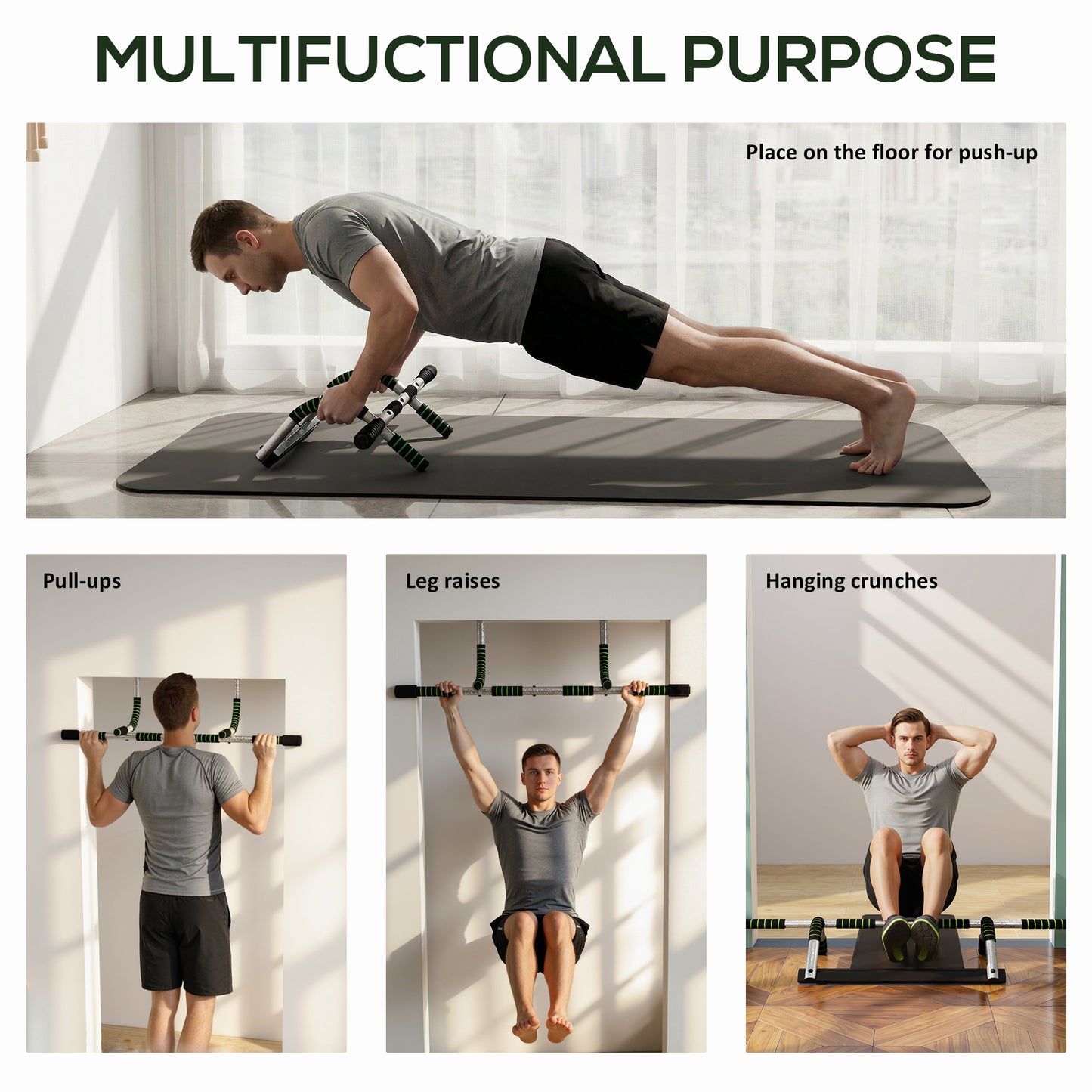 Doorway Pull Up Bar for Home Gym — Upper Body Workout, No Drilling
