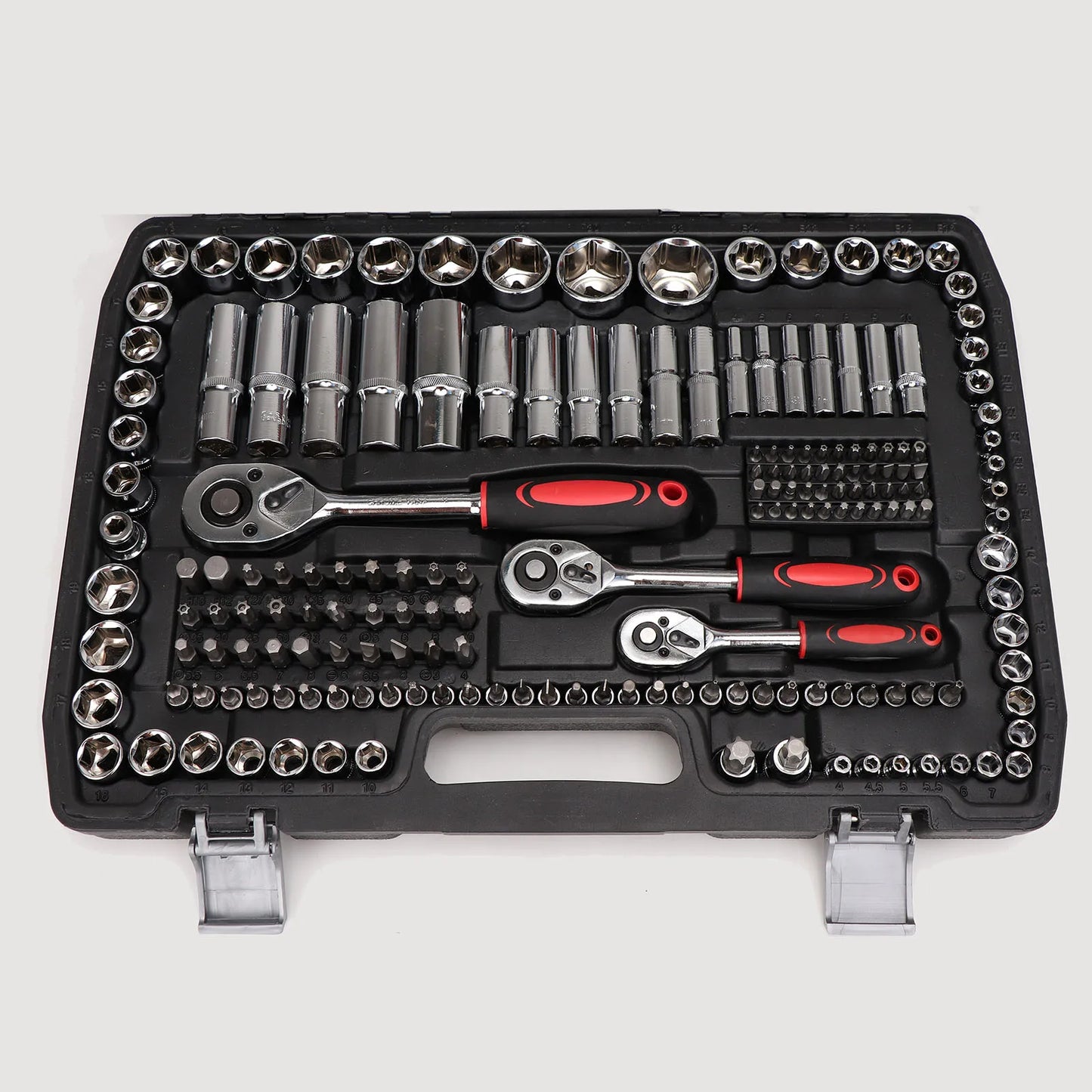 216-Piece Professional Socket Set with Case — 1/2, 1/4 & 3/8 in