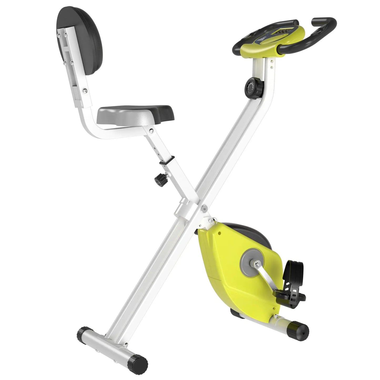 Foldable Indoor Exercise Bike with 8-Level Magnetic Resistance, LCD & Pulse Sensor