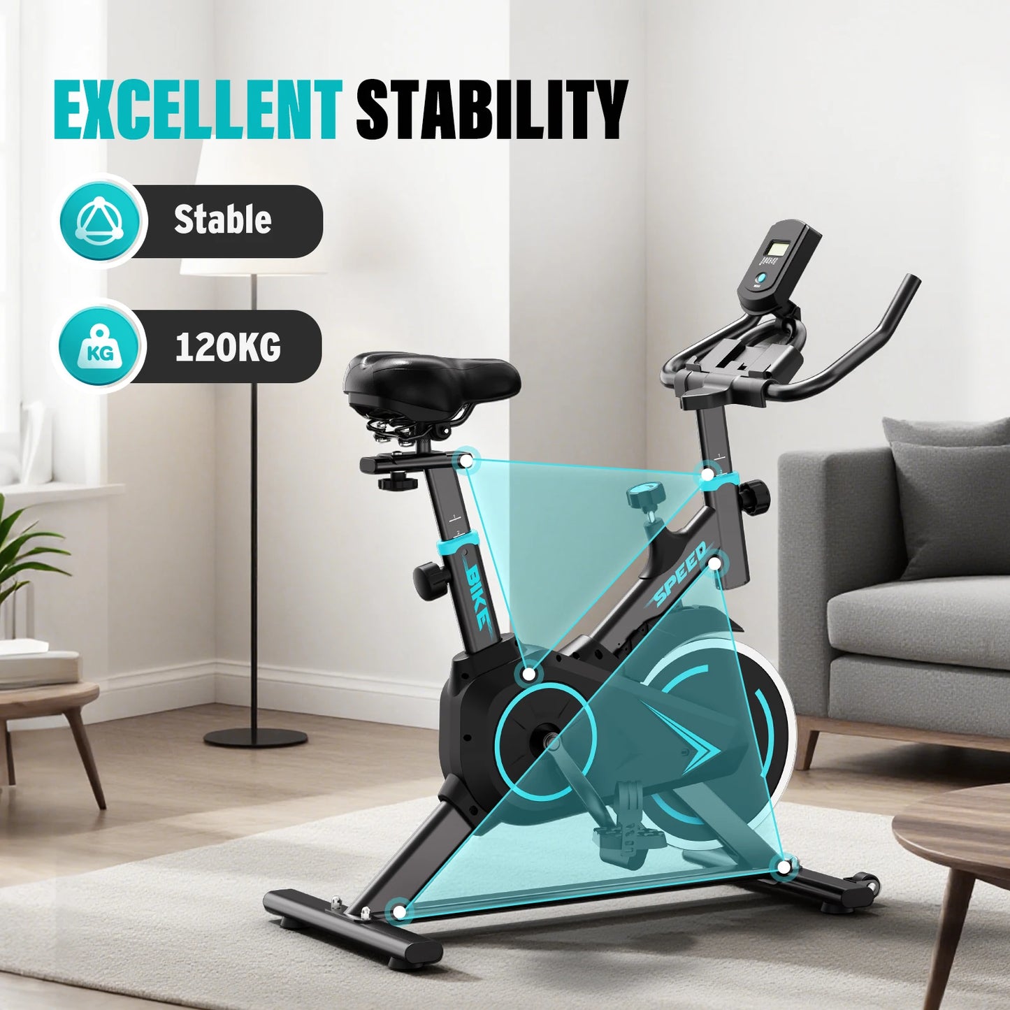 Upright Spin Exercise Bike - Silent, Zwift Connected, Stepless Resistance