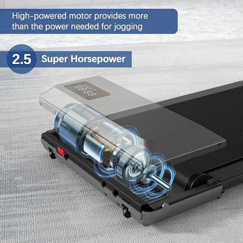 2.5HP Treadmill 350lb Capacity | AI Training App | LED Display