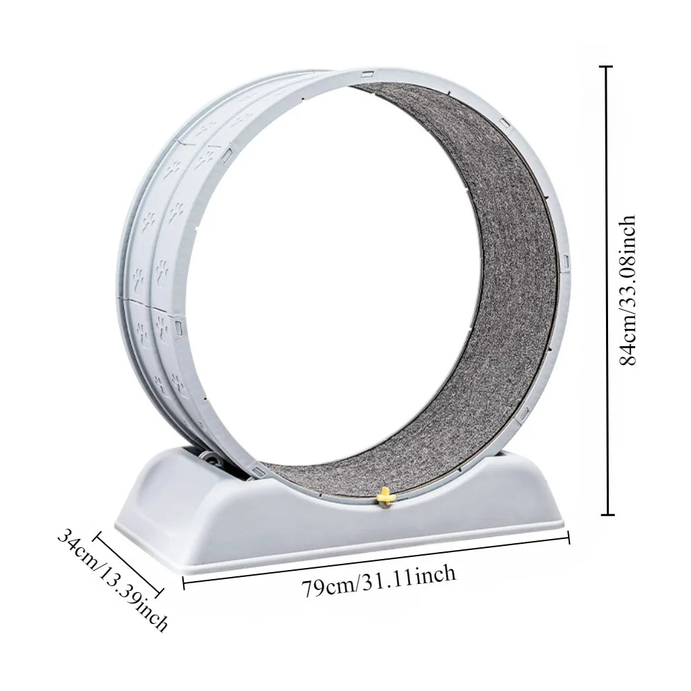 Cat Treadmill Wheel – Ultra-Quiet, Easy Assembly, Removable Carpet