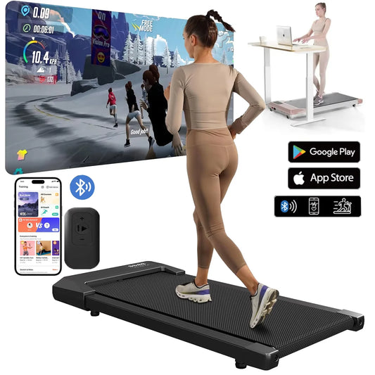 2.5HP Treadmill 350lb Capacity | AI Training App | LED Display