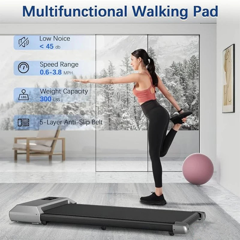 2.5HP Treadmill 350lb Capacity | AI Training App | LED Display