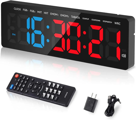 27.5" Large Gym Interval Timer with 4" Digits & Remote