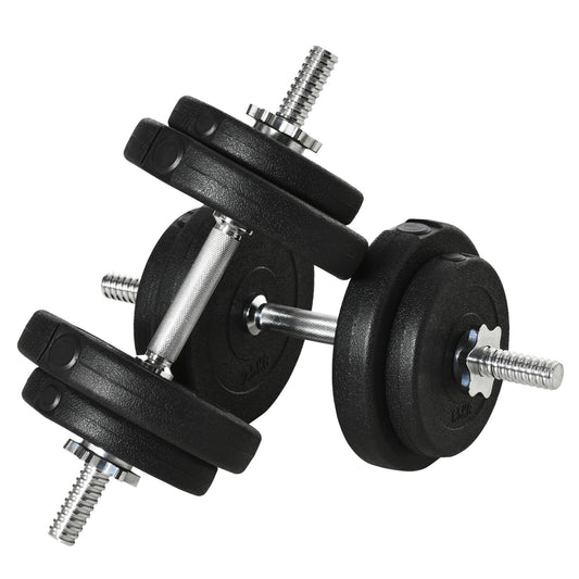 20kg Adjustable Dumbbell Set with 4x2.5kg & 4x1.5kg Weights