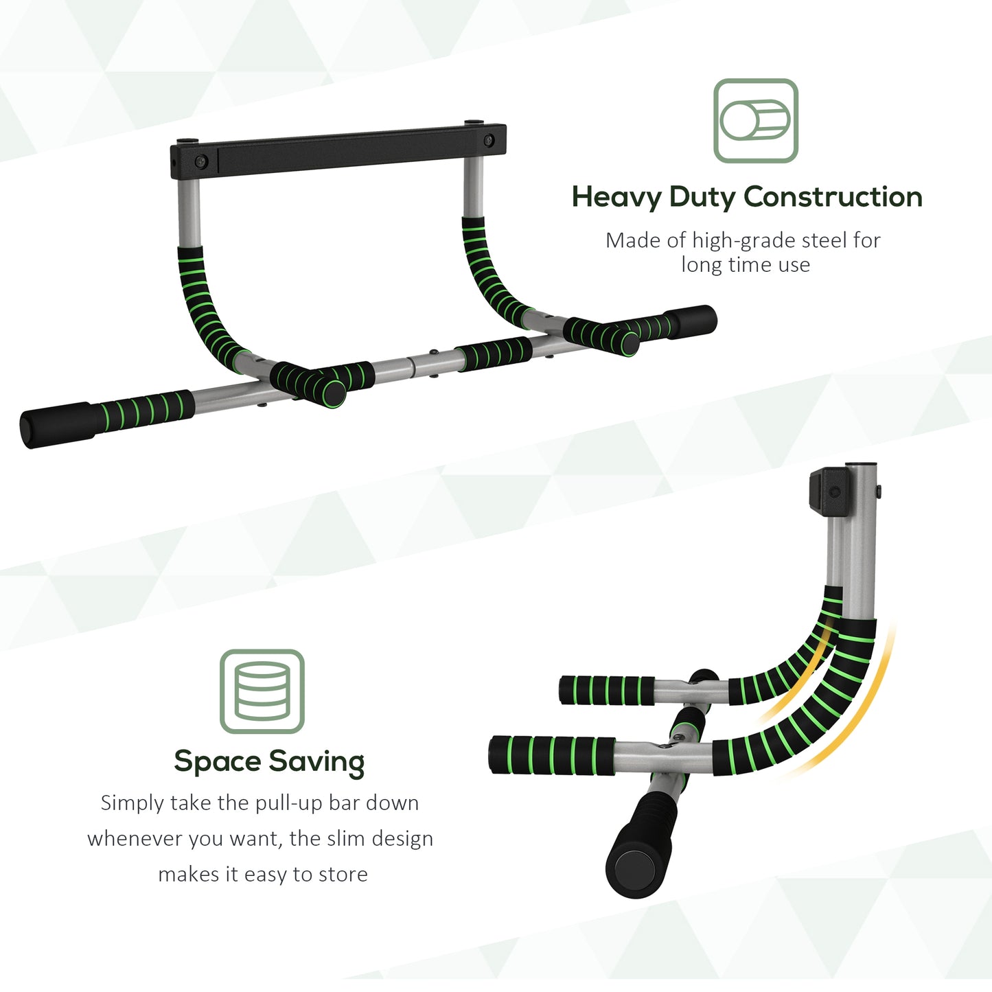 Doorway Pull Up Bar for Home Gym — Upper Body Workout, No Drilling