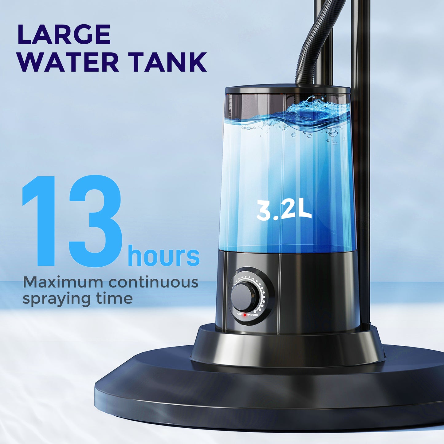 Pedestal Misting Fan with Ultrasonic Spray, 70° Oscillation