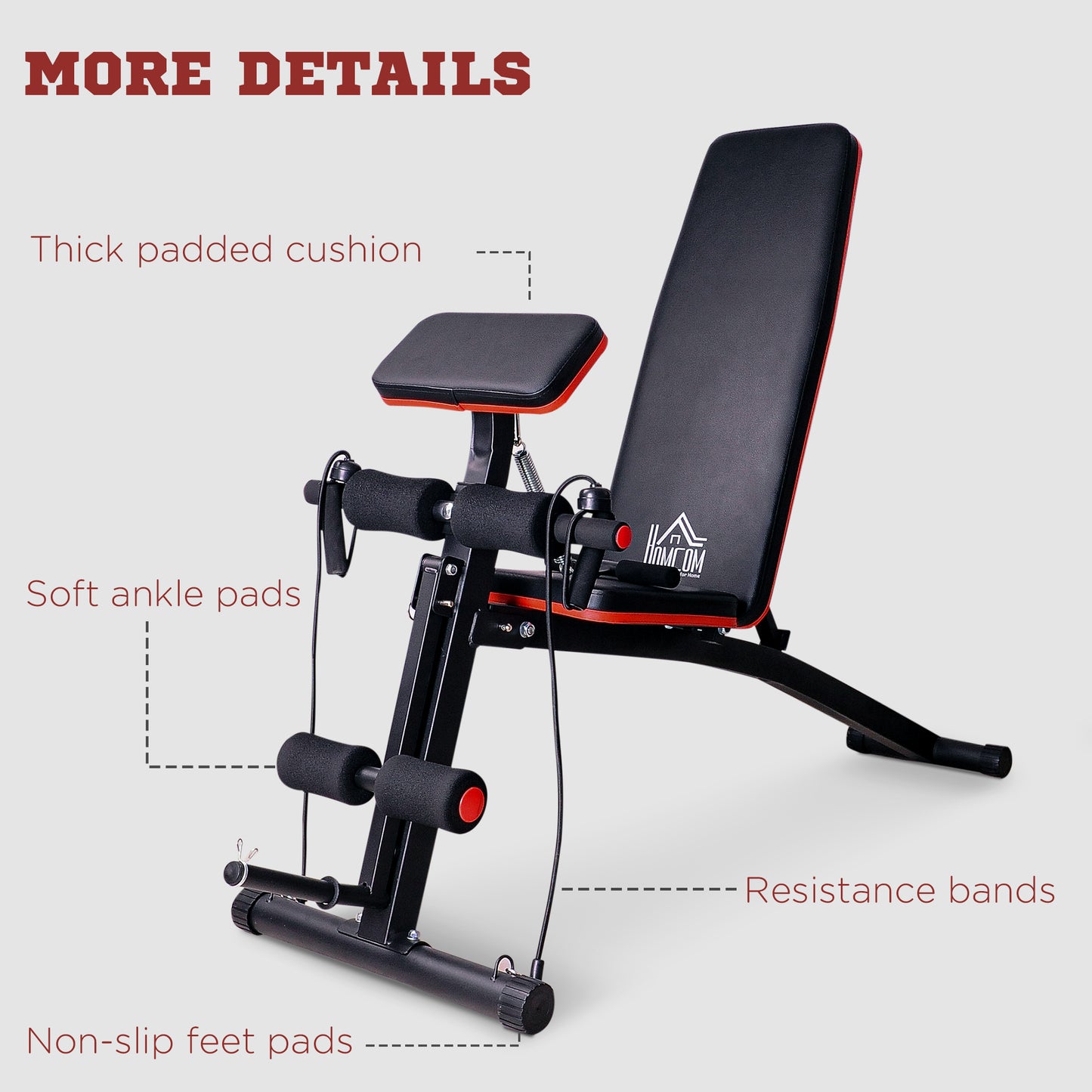 Foldable Dumbbell Bench with 7-Position Backrest & 120kg Capacity