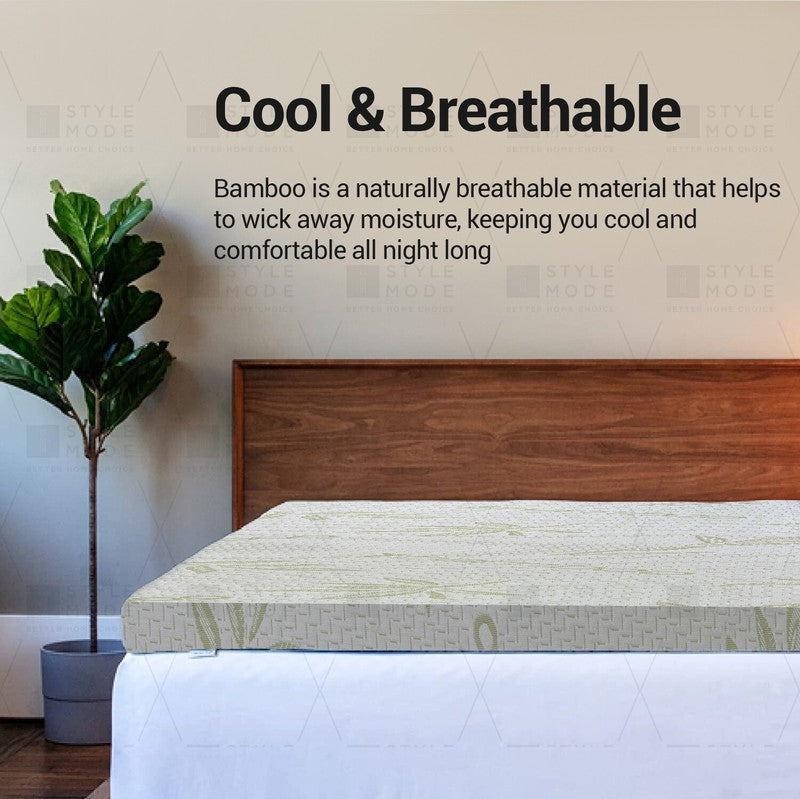Bamboo Memory Foam Mattress Topper – Soft & Cooling