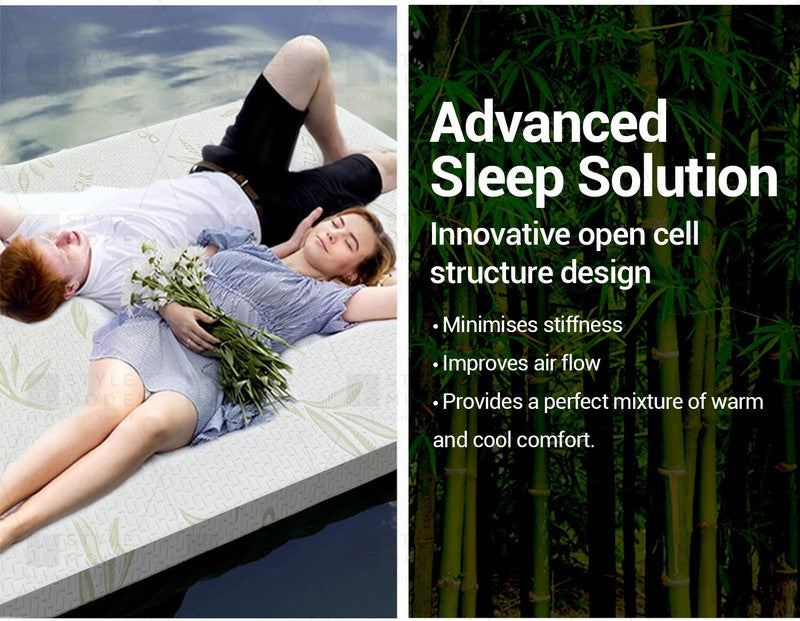 Bamboo Memory Foam Mattress Topper – Soft & Cooling