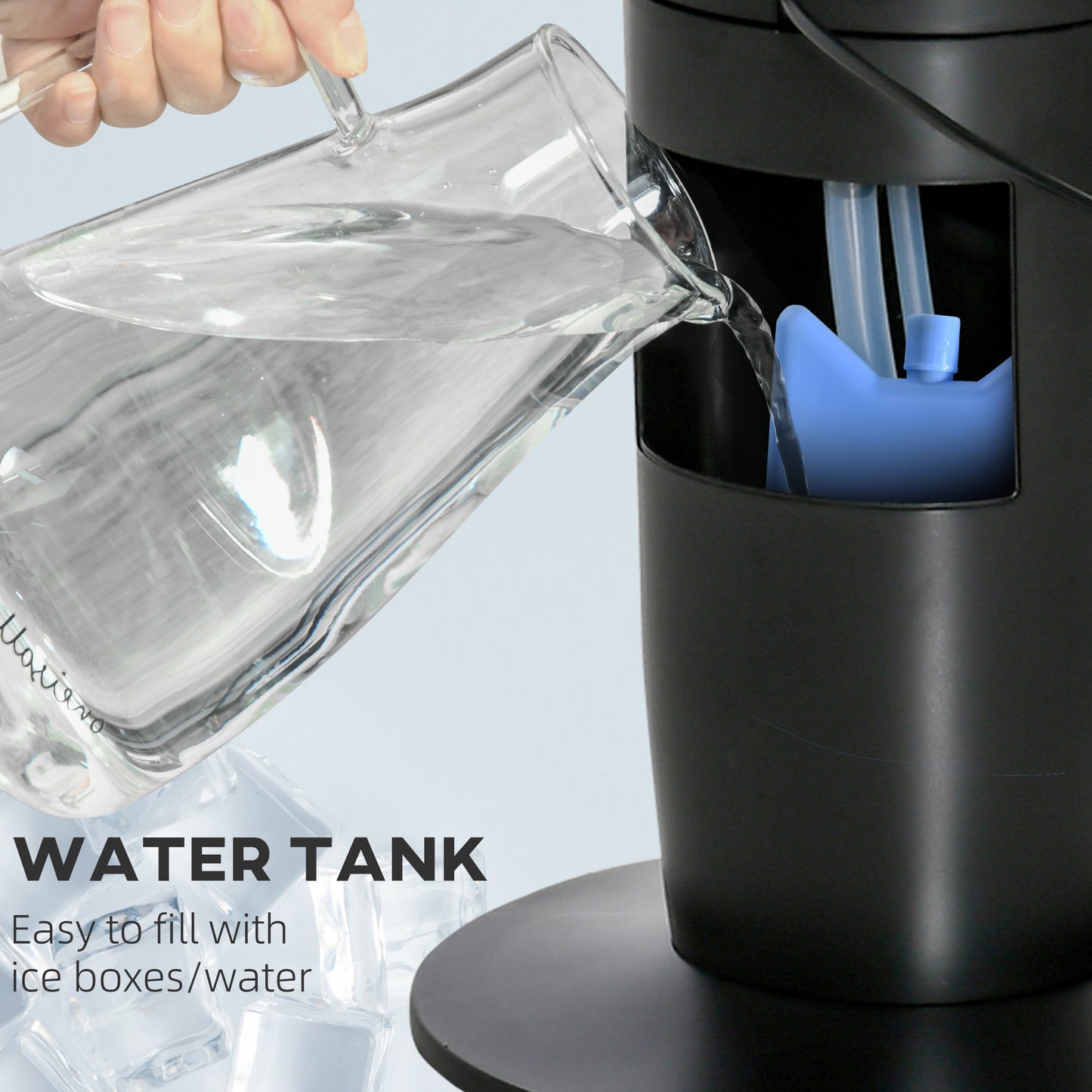 Portable evaporative air cooler with ice box, 4 modes & 3 speeds