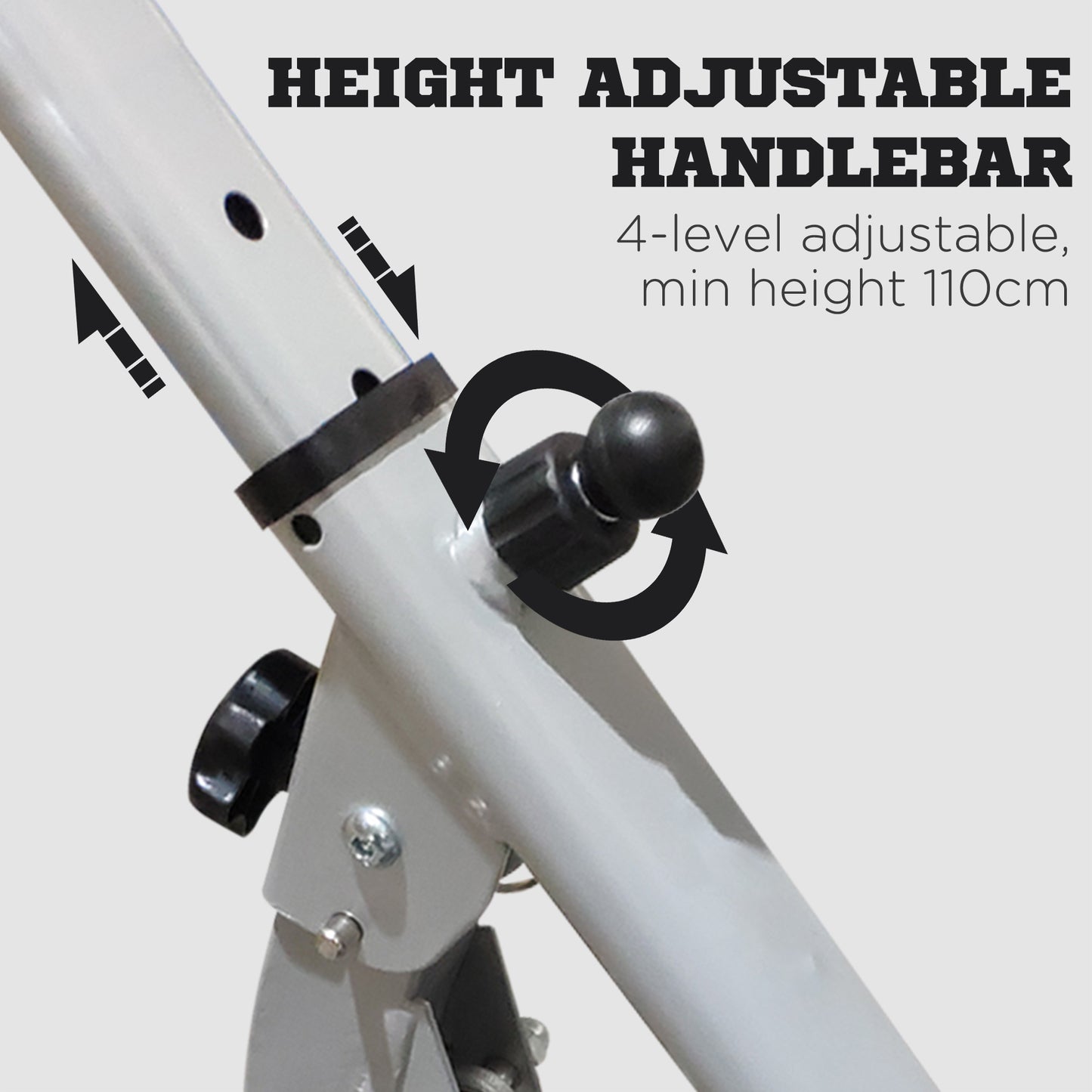 Foldable Stepper with Adjustable Handlebar & LCD Display